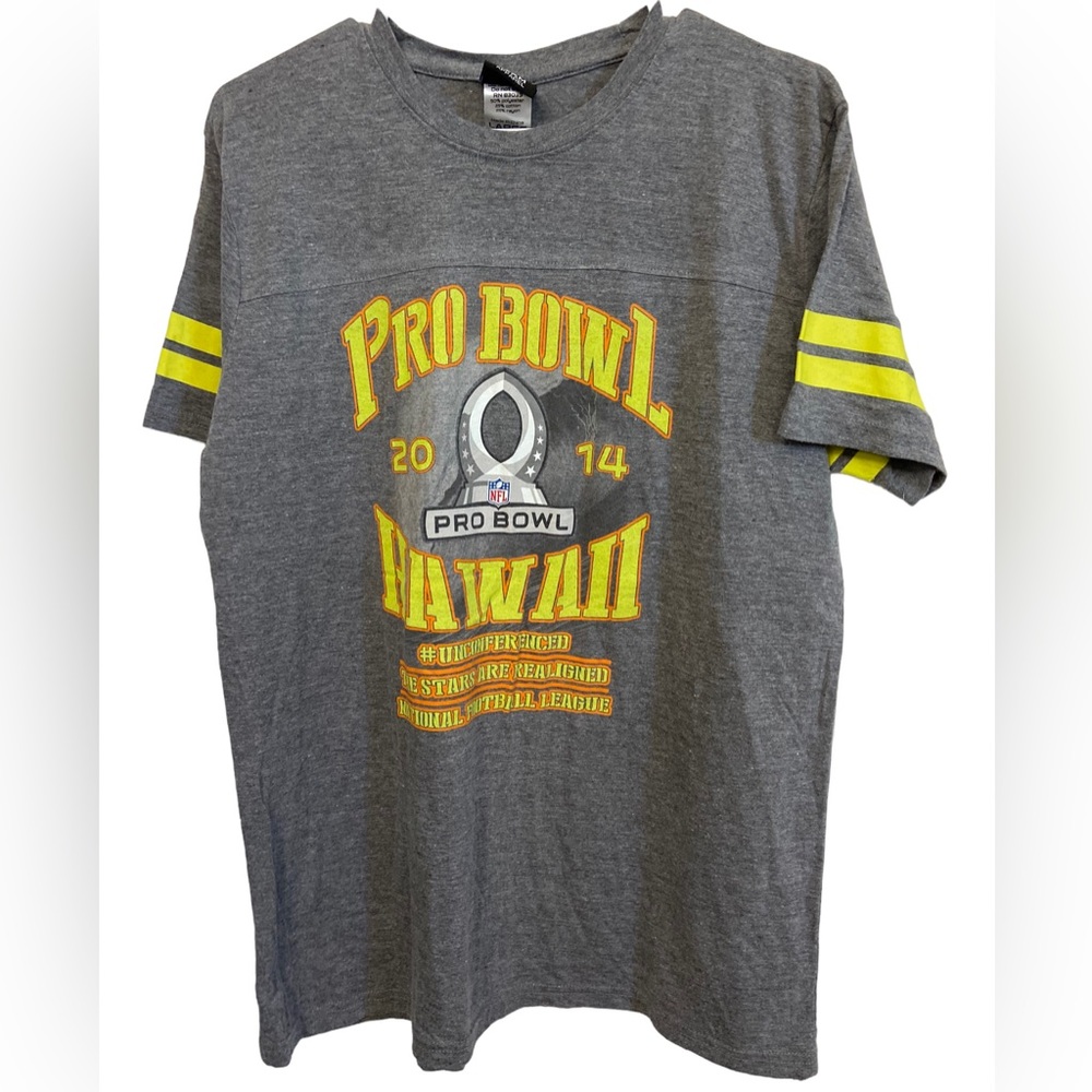 Retro High End 2014 NFL Pro Bowl Hawaii Men’s Gray L T-Shirt MINTY